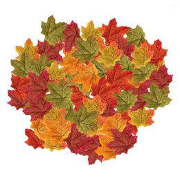 Decorative Flowers 500 Pcs Fall Wedding Decor Party Decors Outdoor Fake Leaves Decoration Thanksgiving Supplies Cloth Layout