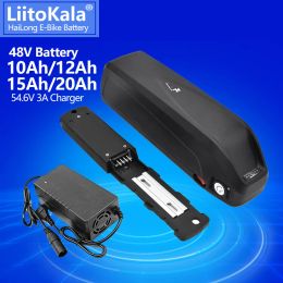 Part LiitoKala 36V 48V 52V 10AH 12AH 15AH 20AH Hailong ebike Battery 30A BMS 350W 500W 750W 1000W 18650 Cell and 3A charger