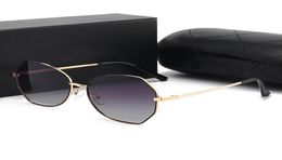 Designer Sunglasses Brand UV400 Eyewear Metal Gold Frame Sun Glasses Men Women Mirror Polaroid Glass Lens With Box1487377