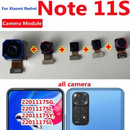 Cables Original Front Back Camera For Xiaomi Redmi Note 11S 108MP Rear Backside Selfie Frontal Facing Camera Module Flex Cable Note11S