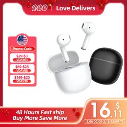 Headphones QCY Ailybuds Lite Wireless Earphones Bluetooth 5.3 TWS Earbuds Semi inEar Gaming Headphones Hifi Sound Headsets ENC HD Call 28H