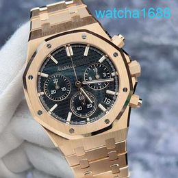 AP Movement Wrist Watch Royal Oak Series 26574ST Blue Dial Perpetual Calendar Automatic Mechanical Men's Watch Timepiece Precision Steel Leap Year Display 41mm