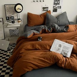 sets Caramel color Bedding Comforter sets Duvet Cover Bedsheets set with Pillows Case Bed Linens Set Queen/King Bed edredones de cama