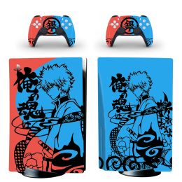 Stickers GINTAMA PS5 Standard Disc Sticker Decal Cover for PlayStation 5 Console and 2 Controllers PS5 Disc Skin Vinyl