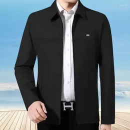 Men's Jackets 2024 Est Solid Business Jacket Male Slim Fit Outerwear Men Zip Up Spring Thin Clothing