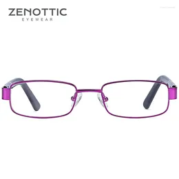 Sunglasses Frames ZENOTTIC 2024 Children Eyeglasses Myopia/Prescription Frame Metal Eyewear Stripe Glasses Designer Optical BT8011