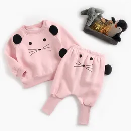 Clothing Sets Infant Boys Girls Long Sleeve Cute Cartoon Animals Sweatshirt Blouse Tops Warm Trousers Pants Outfit Set 12 Month Boy