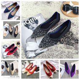2024 top Luxury Dress shoes ballet black white red soft soled knitted women designer Formal leather letter platform fashion Flat boat shoe Lady Lazy Loafers