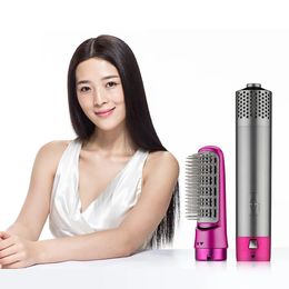 Hair Dryer Brush 7 In 1 Hair Blower Brush Air Styler Comb One Step Hairdryer Electric Blowing Hair Dryer Auto Curling Iron 240411
