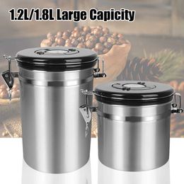 Storage Bottles Jars Airtight cover protects fresh stainless steel used for coffee beans software storage cans and containers with CO2 valves H240425