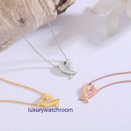 Luxury Tiifeniy Designer Pendant Necklaces T Jia Di Necklace Boutique Jewellery Valentines Day Gift Love Heart shaped Advanced Design Sense