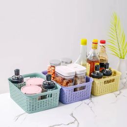 Baskets Plastic Household Storage Basket Multipurpose Sundries Storage Basket Cosmetics Organiser Kitchen Bathrooms Storage Organiser