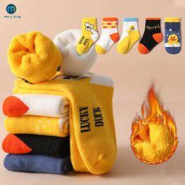 Leggings 5 Pairs/Lot Toddler Thermal Kids Cotton Socks For Boys Winter Short Warm Soft Girls Thick Terry Children Snow Socks Miaoyoutong