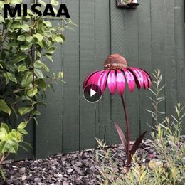 Other Bird Supplies Feeder Bottle Garden Decoration Outdoor Coneflower With Stand Est Metal Flower Shaped