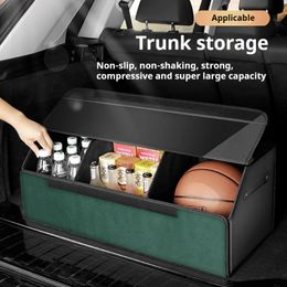 Car trunk leather car folding backup bag for car sedan off-road vehicle accessories