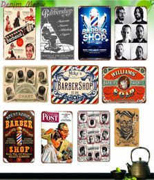 2021 Hair Cutting Retro Plaque Metal Signs BARBER SHOP Vintage Painting Wall Art Posters Cafe Bar Pub Shave Haircut Home Decor S2815495