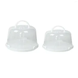 Storage Bottles 10 Inch Cake Carrier With Foldable Handle Portable Box Muffin Pie Cookie Dessert Keeper