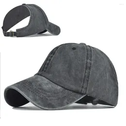 Ball Caps Breathable Baseball Cap Casual Big Brim Empty Top Adjustable Sunscreen Hat Female