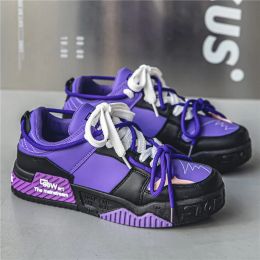 Boots Fashion Purple Men's Skate Sports Shoes Breathable Designer Skateboard Sneakers Men Hip Hop Streetwear Skateboarding Shoes Men