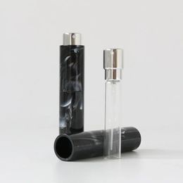 Yeni 10ml Mermer Parfüm Şişesi Mürekkep Desen Sprey Doldurulabilir Şişelenme Taşınabilir Mini Atomizer Sıvı Kap Kozmetik için 2. mermer için