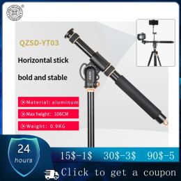 Tripods QZSD Horizontal Bar Camera Mount Tripod Boom Rotatable Extendable MultiAngle Centre Column Rod Cross Arm for Tripod Monopod