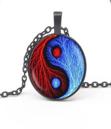 Pendant Necklaces Vintage Yin Yang Gossip Necklace Jewelry Glass Dome Witchcraft Fashion Crystal DIY Handmade Ladies Gift16241094