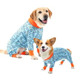 Rompers Dog Clothes Pet Surgery Recovery Anti Licking Pyjamas Cat Bodysuit PJS Full Body for Hair Shedding Jammies