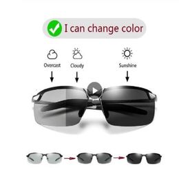 Pochromic Sunglasses Men Polarised Driving Chameleon Glasses Male Change Colour Sun Glasses Day Night Vision Driver039s Eyewe5250946