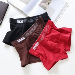 Underpants Fashion Mens Cotton Boxer Men Panties Comfortable Underwear Sexy Solid Cuecas Trunks Brand Cueca Short