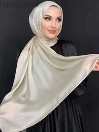 Hijabs Muslim Abaya Silk Hijab Abayas Hijabs For Woman Jersey Head Wrap Scarf Islamic Fashion Dress Women Turbans Instant Turban Shawl d240425