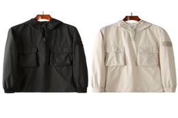 Men039s Jackets ghost piece smock anorak nylon hoodies Outerwear armband logo men coat casual outdoor jacket jogging tracksuit 8848114