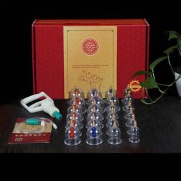 Massager 24 Cups Massage Vacuum Cupping Set Magnetic Aspirating Cupping Cans Acupuncture Massage Suction Cup Chinese Medical Massage Kit