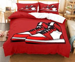 sets Basketball Shoes Pattern Duvet Cover Set Bedding for Adult Kids Bed Set Comforter Cover Bedding Set with Pillowcase 3 Pieces