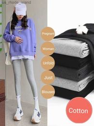 Porterni di maternità Maternità ALTA GUIDA ALTA REGOLABILE Mangings di grandi dimensioni Nuove pantaloni di maternità Leggings Pantaloni di cotone morbido MATERNITY Bottomsl2404