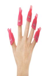 WholeBiutee 10 PcsLot Nails Remover Soak Off Cap Clip Nail Art Tool Acrylic UV Gel Polish Remover Cap Wrap9797929