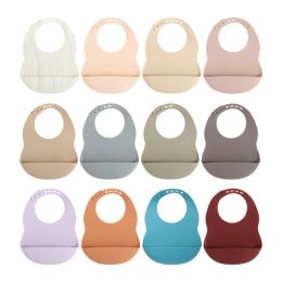 Silicone Bibs for Kids Newborn Baby Feeding Tableware Waterproof Baby Bib For Toddler Breakfast Feedings Dusty Lilac Taupe Multi Colours ZZ