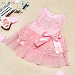 Girl's Dresses Summer Baby Girl Dress Party Dresses for Girls Birthday Princess Wedding Dress Lace Christening Gown Baptism Clothing 0-1Years d240425