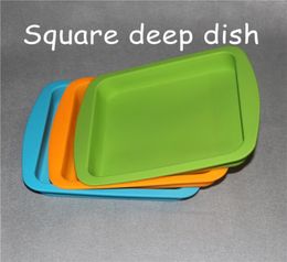 2pcs silicone wax dish deep trays square shape 8 x8 100 food grade silicone container concentrate rigs square silicone tray7452979