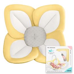 Product Blooming Bath Lotus Baby Bath Seat Plush Minky Baby Sink Bathtub Mat Cushion Safe Flower Seat for Newborns