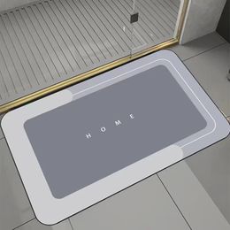 Superabsorbent golvmatta, snabb torkning av mjuk silikon magisk badmatta som inte slipar golvmatta gummi stödd för badrum kök dusch handfat