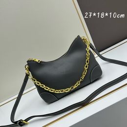 7A Evening Bags Fashion Chain Crossbody Short Leather Shoulder Strap Simple Pouch Luxury Croissant bag women Genuine Leather Cross Body 1BH190 lady vintage classic