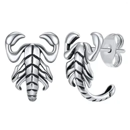 Stud Earrings Mprainbow Mens Rock Scorpion Hip Hop Metal Earring Gifts For Him Party Street Wear Jewelry