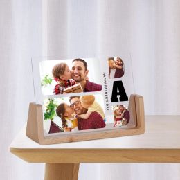 Frames Custom Dad Text Picture Frame Birthday Father's Day Gifts Ideas for Daddy Papa from Childs Personalized Photos Collage Frame