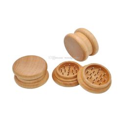 Newest 55mm 2parts wood herb grinder protable cheap tobacco smoking grinder with metal tooth 6341357