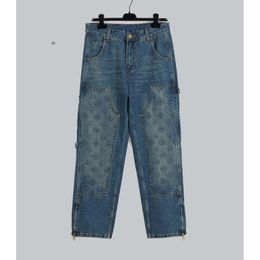 Highend Brand Designer Jeans Fashion Three Dimensional Printing Design US Size Blue Jeans High Quality Handsome Mens Jeans 23