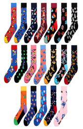 New Trend Fashion Combed Cotton Men Socks Unisex Women Animal Popular Hip Hop Skateboard Socks Men Novelty Wedding Dress Socks 2pc3765672