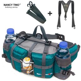 Outdoor Hiking Waist Bag Water Cycl Backpack Sports Mountain Bottle Waterproof Nylon Camping Mochila Hiking Accessories Hunting 240418