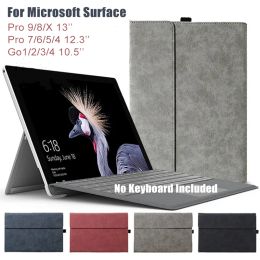 Case Keyboard Case for Microsoft Surface Pro 9 8 X 13 inch PU Leather Tablet Stand Cover for Surface Pro 7 7plus 6 5 4 12.3'' Go 4 3