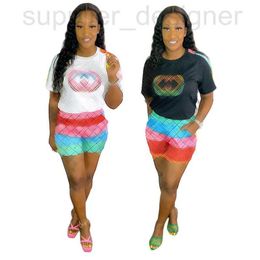 Damen zweisteuelhafte Hosen Designer J2678 Frauen Sommer Neue Digital Printed Shorts -Shorts Set 5IU6