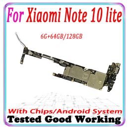 Antenna 128GB For Xiaomi Mi Note 10 Lite Note10 Lite Motherboard 128GB Full working Original Mainboard For Xiaomi Note 10 Lite Plate